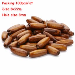 Louleur High Quality Vintage Natural Big Hole Wooden Beads For Necklace Bracelet Charms for Diy Jewelry Making Hair Accessories