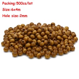 Louleur High Quality Vintage Natural Big Hole Wooden Beads For Necklace Bracelet Charms for Diy Jewelry Making Hair Accessories