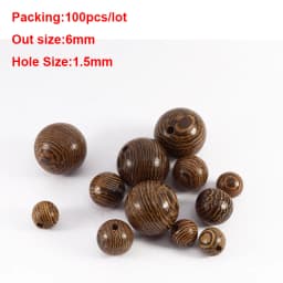 Louleur High Quality Vintage Natural Big Hole Wooden Beads For Necklace Bracelet Charms for Diy Jewelry Making Hair Accessories