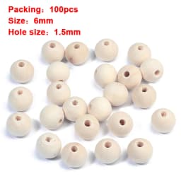 Louleur High Quality Vintage Natural Big Hole Wooden Beads For Necklace Bracelet Charms for Diy Jewelry Making Hair Accessories