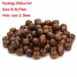 Louleur High Quality Vintage Natural Big Hole Wooden Beads For Necklace Bracelet Charms for Diy Jewelry Making Hair Accessories