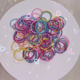100pcs/lot 3CM Hair Accessories Girls Rubber bands Scrunchy Elastic Hair Bands kids baby Headband decorations ties Gum for hair