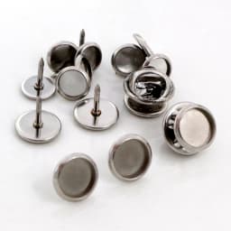 10pcs/ Lot 6/8/10/12/14/16/18/20/25mm Stainless Steel Material Brooch Style Cabochon Base Cufflink Spacer Settings Tie Tack Pins