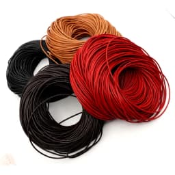 1 1.5 2 2.5 3 4 5mm 4 Color Genuine Cow Leather Round Thong Cord DIY Bracelet Findings Rope String For Jewelry Making
