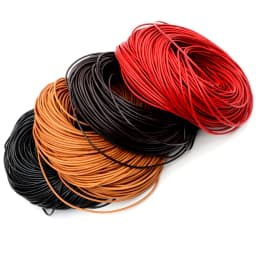 1 1.5 2 2.5 3 4 5mm 4 Color Genuine Cow Leather Round Thong Cord DIY Bracelet Findings Rope String For Jewelry Making