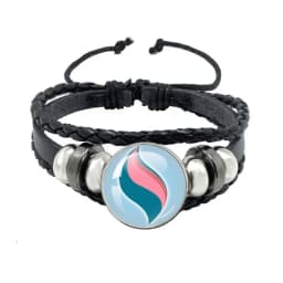 Pokemon Mega Stone Keychain Anime Accessory Creative Exquisite Fashion Black Leather Rope Buckle Keychain Trendy Gift for Fans