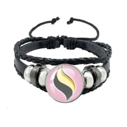 Pokemon Mega Stone Keychain Anime Accessory Creative Exquisite Fashion Black Leather Rope Buckle Keychain Trendy Gift for Fans