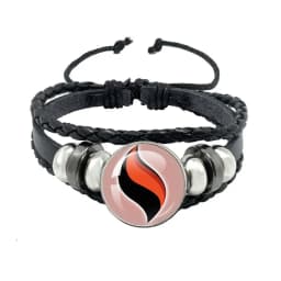 Pokemon Mega Stone Keychain Anime Accessory Creative Exquisite Fashion Black Leather Rope Buckle Keychain Trendy Gift for Fans