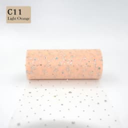 Glitter Sequin Tulle Roll 10 Yards 15cm Organza Laser Crafts Tutu Fabric Wedding Decoration White Tulle Birthday Party Supplies