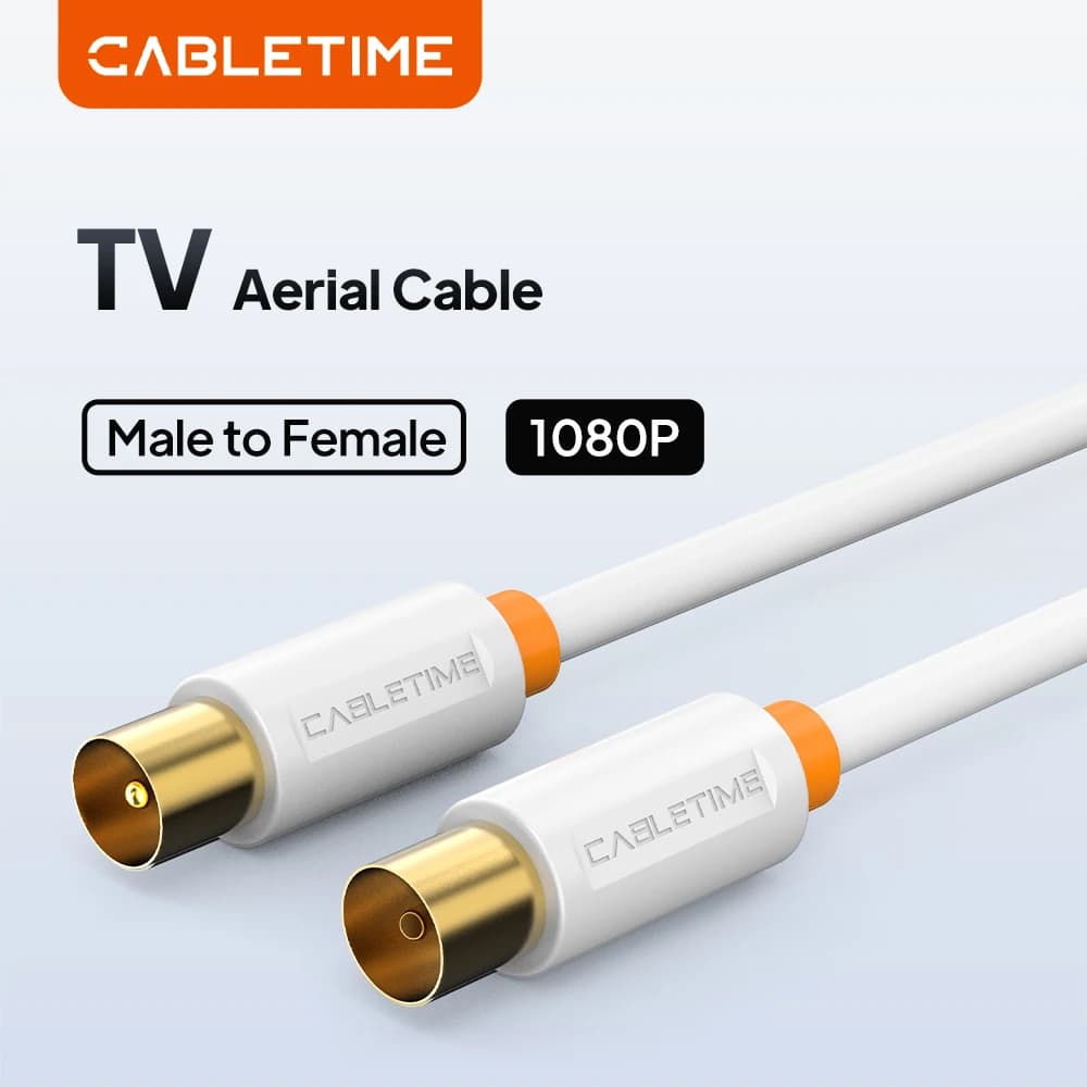 CABLETIME TV M/F 3C2V Cable  Video Cable For High-definition Television HD High Quality Antenna TV STB Digital TV Line C268