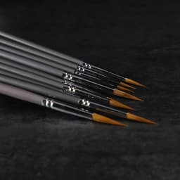 3/4/5/9 Pcs Mixed Hair Line Book Brush Painting Watercolor Gouache Oil Paint Hook Line Pen Durable Thin Silver Birch Pen Rod Art