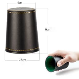 New Imitation Leather PU Trumpet Flannel Dice Cup Bar KTV Entertainment Dice Cup With Dices