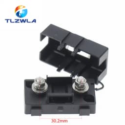 1Set ANS Trumpet Fork Plug Fuse 32V 40A 50A 60A 70A 80A 100A 125A 150A 200A Bolt Fixed Insurance Film + ANS-8 Safety Plate Base