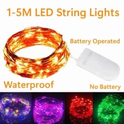 10Pcs 1M 2M 3M 5M Copper Wire LED String Lights Holiday Lighting Fairy Garland For Christmas Tree Wedding Party Decoration Lamp