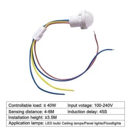 110/220v Mini LED Sensitive Night Light Home Indoor Outdoor Infrared Light Motion Sensor Detection Automatic Sensor Light Switch