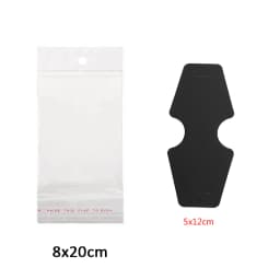 50pcs 5x9cm Kraft Paper Card with Self-Adhesive Bags Blank Cardboard Holder Tags for Long Drop Earring Jewelry Display Packaging