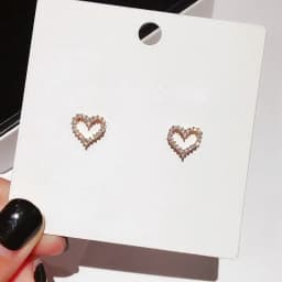 Korean Earrings S925 Silver Color Heart Bling Zircon Stone Stud Earrings for Women Fashion Jewelry 2025 Trend