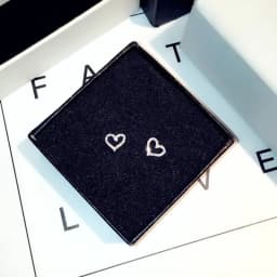 Korean Earrings S925 Silver Color Heart Bling Zircon Stone Stud Earrings for Women Fashion Jewelry 2025 Trend