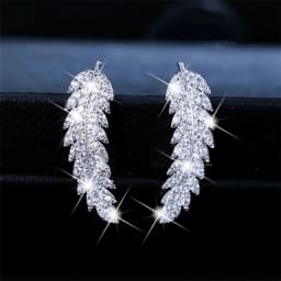 Korean Earrings S925 Silver Color Heart Bling Zircon Stone Stud Earrings for Women Fashion Jewelry 2025 Trend