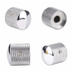 1pcs/2pcs Metal Dome Knobs Electric Bass Guitar Knobs Volume Tone Control Knobs with Wrench Bronze/BK/CR/GD/Black Nickel