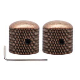 1pcs/2pcs Metal Dome Knobs Electric Bass Guitar Knobs Volume Tone Control Knobs with Wrench Bronze/BK/CR/GD/Black Nickel