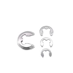 120/200 PCS 304 Stainless Steel Stainless Steel E Clip Washer Assortment Kit Circlip Retaining Ring for Shaft Fastener M1.5~M10