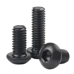 100/ 50/ 20/ 10/ 5/ 2/ 1pcs M1.6 M2 M2.5 M3 M4 M5 M6 M8 M10 M12 Grade10.9 Hex Socket Round Button Head Screws ISO7380