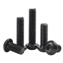 100/ 50/ 20/ 10/ 5/ 2/ 1pcs M1.6 M2 M2.5 M3 M4 M5 M6 M8 M10 M12 Grade10.9 Hex Socket Round Button Head Screws ISO7380