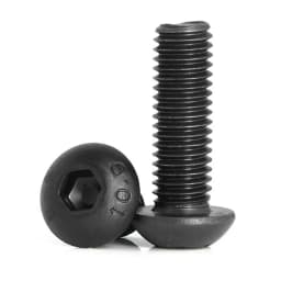 100/ 50/ 20/ 10/ 5/ 2/ 1pcs M1.6 M2 M2.5 M3 M4 M5 M6 M8 M10 M12 Grade10.9 Hex Socket Round Button Head Screws ISO7380