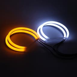For BMW 5 Series E39 525i 528i 530i 540i White Yellow Dual and White Cotton LED Angel Eyes Kit Ring DRL Turn Signal Light