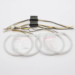 For BMW 5 Series E39 525i 528i 530i 540i White Yellow Dual and White Cotton LED Angel Eyes Kit Ring DRL Turn Signal Light