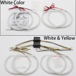 For BMW 5 Series E39 525i 528i 530i 540i White Yellow Dual and White Cotton LED Angel Eyes Kit Ring DRL Turn Signal Light