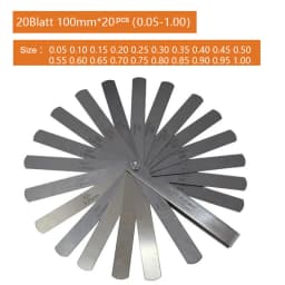 32/26/25/20 Blades Feeler Gauge Metric Gap Filler 0.02-1MM / 0.0008-0.040 INCH Gage Measurement Tool for Engine Valve Adjustment
