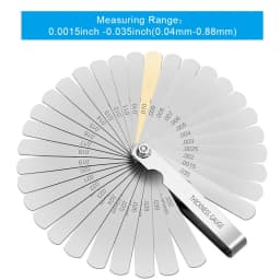 32/26/25/20 Blades Feeler Gauge Metric Gap Filler 0.02-1MM / 0.0008-0.040 INCH Gage Measurement Tool for Engine Valve Adjustment