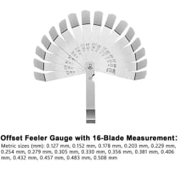 32/26/25/20 Blades Feeler Gauge Metric Gap Filler 0.02-1MM / 0.0008-0.040 INCH Gage Measurement Tool for Engine Valve Adjustment