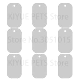 20Pcs Pet Id Dog Tag Aluminum Military Army ID Tag Name Blank Dog Tags Pendant Customized Logo Laser Personalized Engraving Text