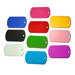 20Pcs Pet Id Dog Tag Aluminum Military Army ID Tag Name Blank Dog Tags Pendant Customized Logo Laser Personalized Engraving Text