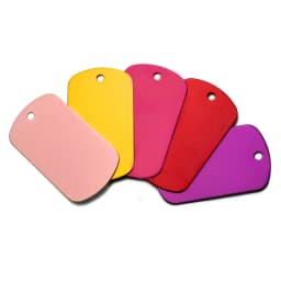 20Pcs Pet Id Dog Tag Aluminum Military Army ID Tag Name Blank Dog Tags Pendant Customized Logo Laser Personalized Engraving Text