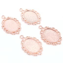 10pcs 13x18mm Inner Size Antique Silver Plated Flower Style Cameo Cabochon Base Setting Charms Pendant necklace findings