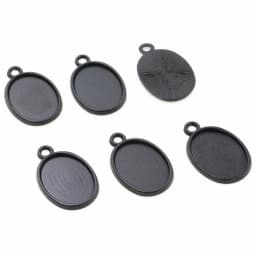 10pcs 13x18mm Inner Size Antique Silver Plated Flower Style Cameo Cabochon Base Setting Charms Pendant necklace findings