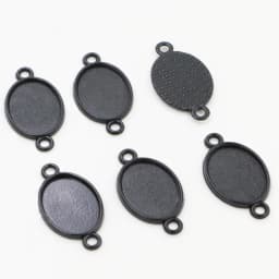 10pcs 13x18mm Inner Size Antique Silver Plated Flower Style Cameo Cabochon Base Setting Charms Pendant necklace findings
