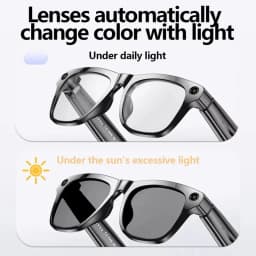 Lenovo 8K AI Smart Glasses 1200mp HD Camera Chat Gpt Touch Sport Smart Sunglasses Music Player Voice Assistant Bluetooth Calling