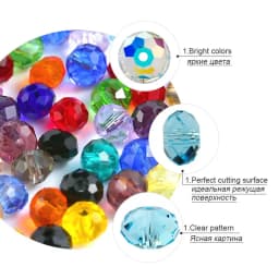 Buy 1 and Get 1 Free 4mm Glass Beads Round Crystal Beads Colorful Spacer Bead For Bracelet Jewelry Making DIY Total 300PCS