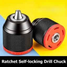 Metal Keyless Drill Chuck,0.8~10mm,1.5~13mm,3-Jaw Ratchet Self-Lock Chuck,For Electric Hand Drill,Cordless Drill&Lithium Drill