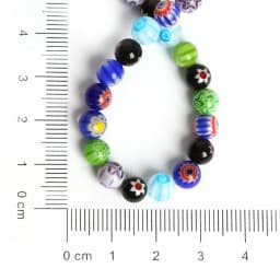 Size 4MM 6MM 8MM 10MM Beads Mixed Color Millefiori Flower Lampwork Glass Round Spacer Beads For Jewelry Making DIY Kids Gifts