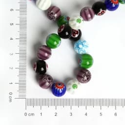 Size 4MM 6MM 8MM 10MM Beads Mixed Color Millefiori Flower Lampwork Glass Round Spacer Beads For Jewelry Making DIY Kids Gifts