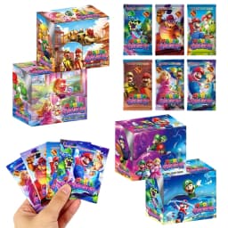 Super Mario Galaxy Trading Cards Collectible Booster Box 288 Anime Game Character Cards for Fans, Ideal Collectible & Party