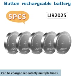3.6V LIR2032 LIR2025 LIR2016 Rechargeable Coin Cell Batteries Replacement for CR2032 CR2025 CR2016 Lithium Coin Cell for Watches