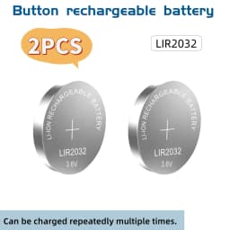 3.6V LIR2032 LIR2025 LIR2016 Rechargeable Coin Cell Batteries Replacement for CR2032 CR2025 CR2016 Lithium Coin Cell for Watches