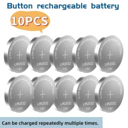3.6V LIR2032 LIR2025 LIR2016 Rechargeable Coin Cell Batteries Replacement for CR2032 CR2025 CR2016 Lithium Coin Cell for Watches